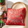 Raz 18" Red Believe Christmas Pillow 4327709 -The Jolly Christmas Shop 4327709 83103.1690924703
