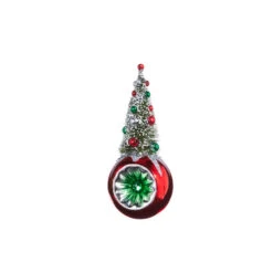 Raz 7.25" Bottle Brush Tree Reflector Glass Christmas Ornament 4352870 -The Jolly Christmas Shop 4352870b 18401.1685461435