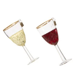 Raz Eric Cortina 5.5" Elegant Red Or White Wine Glass Christmas Ornament 4353122 -The Jolly Christmas Shop 4353122 1 36955.1691076342