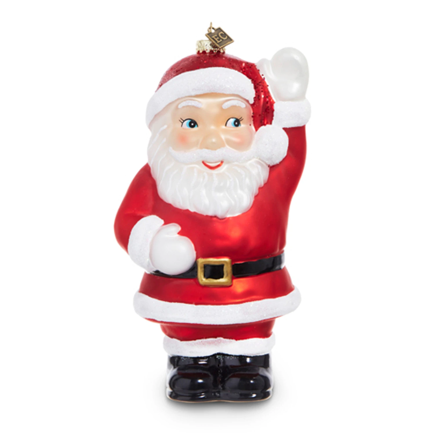 Raz Eric Cortina 3.5" Or 8" Waving Santa Blow Mold Glass Christmas Ornament 4 Raz Eric Cortina 3.5" Or 8" Waving Santa Blow Mold Glass Christmas Ornament - Image 2