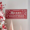 Raz 27.75" Large Red Merry Christmas Embossed Metal Christmas Sign 4359006 -The Jolly Christmas Shop 4359006 1 82143.1691087338