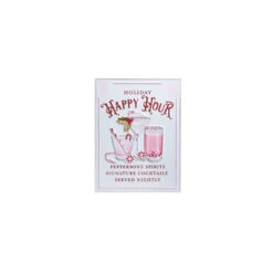 Raz 18" Holiday Refreshments Christmas Cocktails Or Hot Cocoa Metal Embossed Sign 4359013 -The Jolly Christmas Shop 4359013a 22788.1685650172