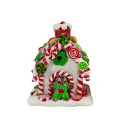 Kurt Adler Set Of 3 Battery Operated Lighted Claydough Gingerbread Candy House Christmas Ornament D4107 -The Jolly Christmas Shop D4107c 58882.1653329779