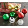 Raz 12" Set Of 2 Red, Gold, Silver Or Green Ball Ornament Christmas Tree Pick -The Jolly Christmas Shop F4202556 edit 2 33617.1650483904
