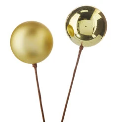 Raz 12" Set Of 2 Red, Gold, Silver Or Green Ball Ornament Christmas Tree Pick 9 Raz 12" Set Of 2 Red, Gold, Silver Or Green Ball Ornament Christmas Tree Pick -The Jolly Christmas Shop F4202557 83918.1650483952