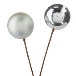 Raz 12" Set Of 2 Red, Gold, Silver Or Green Ball Ornament Christmas Tree Pick 11 Raz 12" Set Of 2 Red, Gold, Silver Or Green Ball Ornament Christmas Tree Pick -The Jolly Christmas Shop F4202559 55227.1650483961