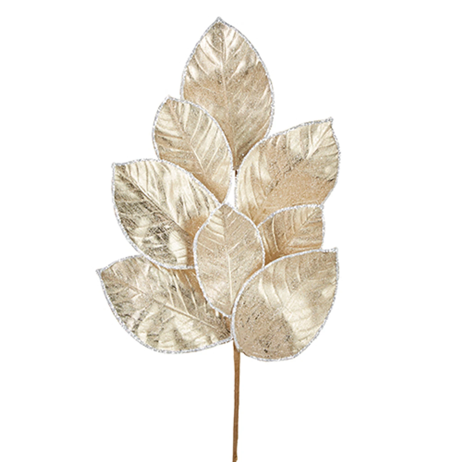 Raz 27" Gold Glittered Magnolia Leaf Christmas Tree Spray F4206770 4 Raz 27" Gold Glittered Magnolia Leaf Christmas Tree Spray F4206770 - Image 2