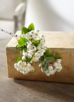 Raz 22.75" Snowy White Berry Bush Christmas Tree Pick F4212932