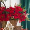 Raz 29" Poinsettia Bundle Christmas Tree Pick F4311636 -The Jolly Christmas Shop F4311636 edit 82564.1686749702