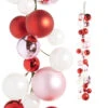 Raz 4' Pink, Red, And White Ball Garland G4332700 -The Jolly Christmas Shop G4332700 58256.1686237834