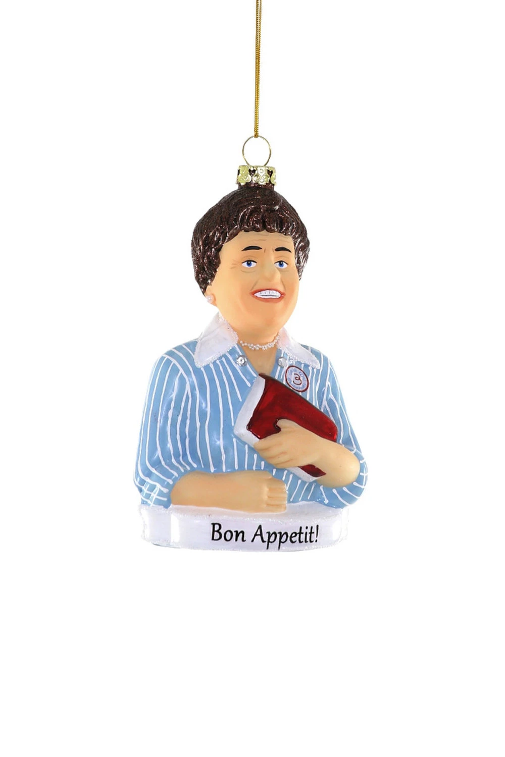 Cody Foster 5" Julia Child Glass Christmas Ornament GO-6651 3 Cody Foster 5" Julia Child Glass Christmas Ornament GO-6651