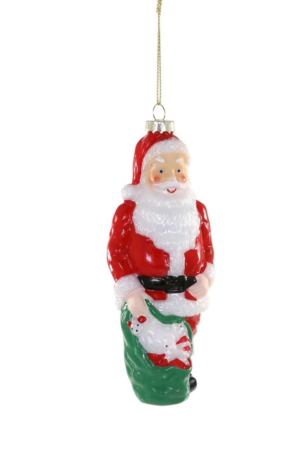 Cody Foster 6.25" Santa Blow Mold Glass Christmas Ornament GO-8880 3 Cody Foster 6.25" Santa Blow Mold Glass Christmas Ornament GO-8880