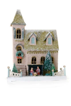 Cody Foster 15" Church Of Nativity Vintage Inspired Putz Christmas House HOU-322