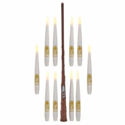 Kurt Adler 6" Harry Potter Battery Operated 10 Floating Candles With Wand Remote Light Set HP9234