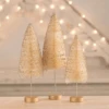Bethany Lowe Set Of 3 Opal Gold Glow Bottle Brush Trees Christmas Decoration LC1616 -The Jolly Christmas Shop LC1616 55846.1675192125