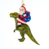 Kurt Adler 5.25" Noble Gems Santa On Dinosaur Glass Christmas Ornament NBX0064 -The Jolly Christmas Shop NBX0064 87311.1653419817
