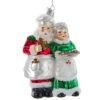 Kurt Adler 5" Noble Gems Mr. & Mrs. Santa With Cookies Glass Christmas Ornament NBX0067 -The Jolly Christmas Shop NBX0067 edit 07519.1678223531