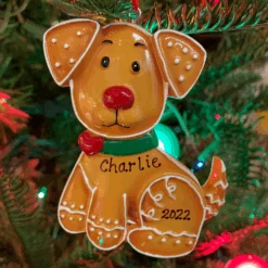 Gingerbread Cookie Puppy Dog Personalized Christmas Ornament OR1222 5 Gingerbread Cookie Puppy Dog Personalized Christmas Ornament OR1222 -The Jolly Christmas Shop OR1222 13089.1649337733