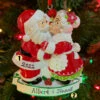 Mr. And Mrs. Claus Kissing Personalized Christmas Ornament OR2391 -The Jolly Christmas Shop OR2391 edit 18501.1665072843