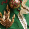 Raz 2.5" Ivory Holly Leaf Wired Christmas Ribbon R4327707 2 Raz 2.5" Ivory Holly Leaf Wired Christmas Ribbon R4327707 -The Jolly Christmas Shop R4327707 1 59440.1691507961
