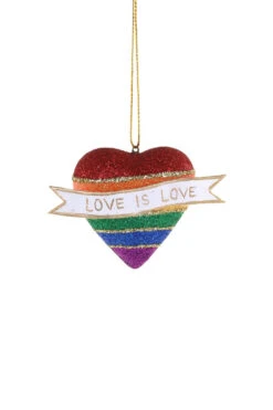 Cody Foster 2.25" Love Is Love Glass Christmas Ornament RO-3259-S
