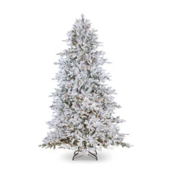 Raz 7.5' Snake Light Flocked Silverado Fir Christmas Tree T4152003 -The Jolly Christmas Shop T4152003 10099.1691526193