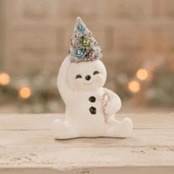 Bethany Lowe Set Of 2 Pastel Snowmen Christmas Figures -The Jolly Christmas Shop TL1355 2 90309.1675270846