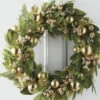 Raz 28" Evergreen And Gold Christmas Wreath W4202352 -The Jolly Christmas Shop W4202352 26596.1651178277