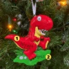 Red T-Rex Dinosaur Personalized Christmas Ornament OR816-A -The Jolly Christmas Shop api34vuz4 24484.1646091959