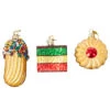 Kurt Adler 2.5" Noble Gems Set Of 3 Cookies Glass Christmas Ornament NB1199 -The Jolly Christmas Shop api3wgrim 69223.1646091897