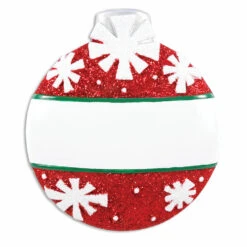 Red With Snowflakes Ball Personalized Christmas Ornament -The Jolly Christmas Shop api5ayk4u 88133.1646091897