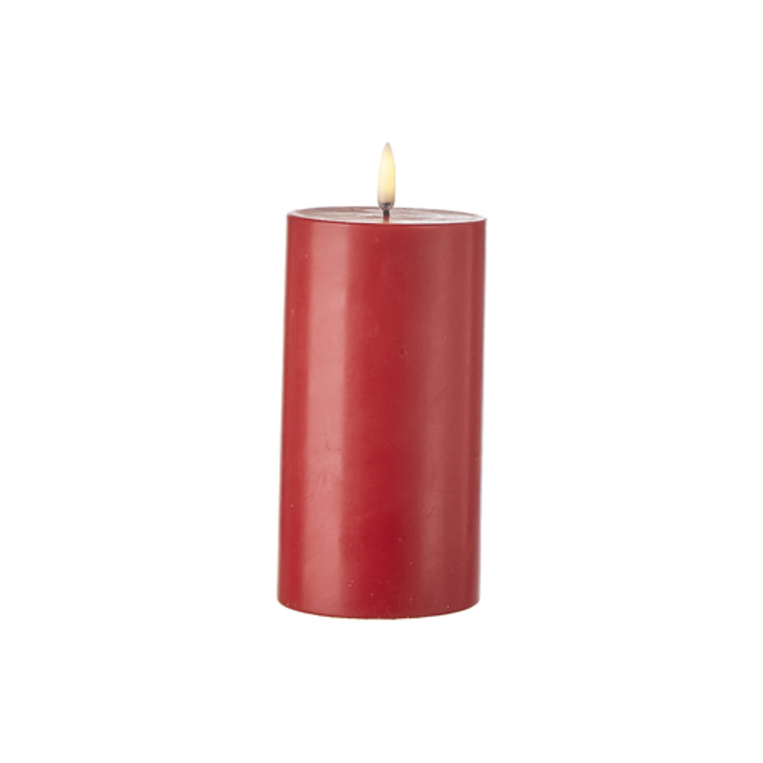 Uyuni 3" X 5" Or 7" Or 9" Flat Top Moving Flame Red Unscented Pillar Battery Candle 5 Uyuni 3" X 5" Or 7" Or 9" Flat Top Moving Flame Red Unscented Pillar Battery Candle - Image 3