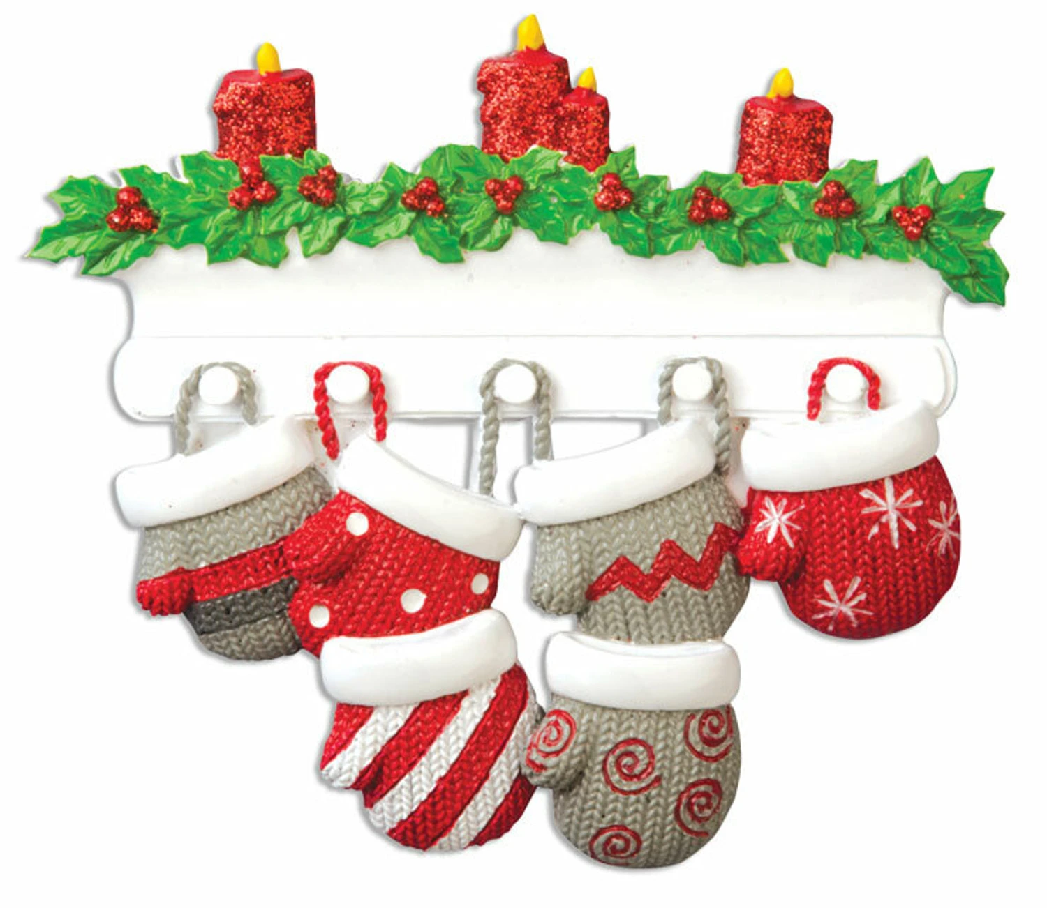 Family Personalized Christmas Ornament With 6 Mittens 5 Family Personalized Christmas Ornament With 6 Mittens - Image 3