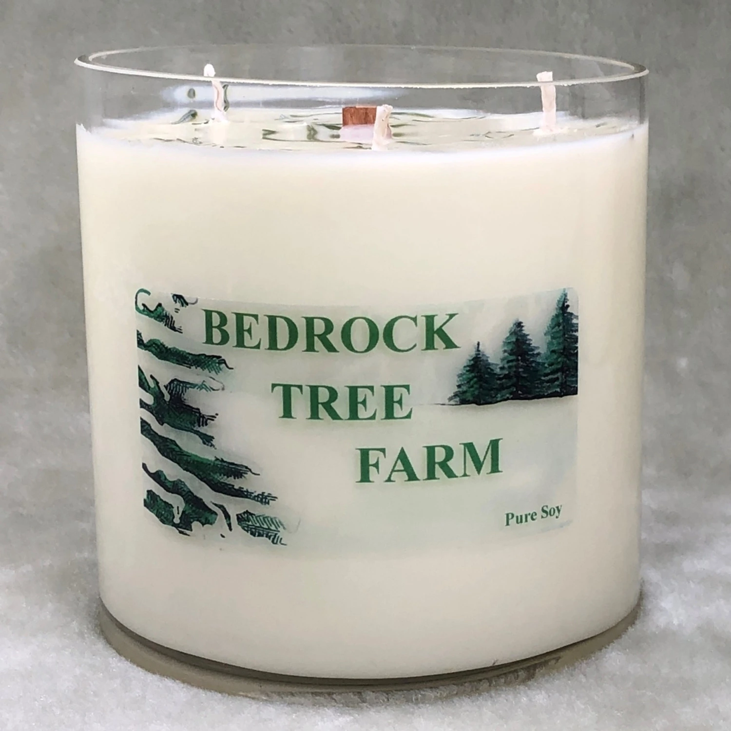 Bedrock Tree Farm 32 Oz Fir Needle Scented Christmas Candle V32NAT 3 Bedrock Tree Farm 32 Oz Fir Needle Scented Christmas Candle V32NAT