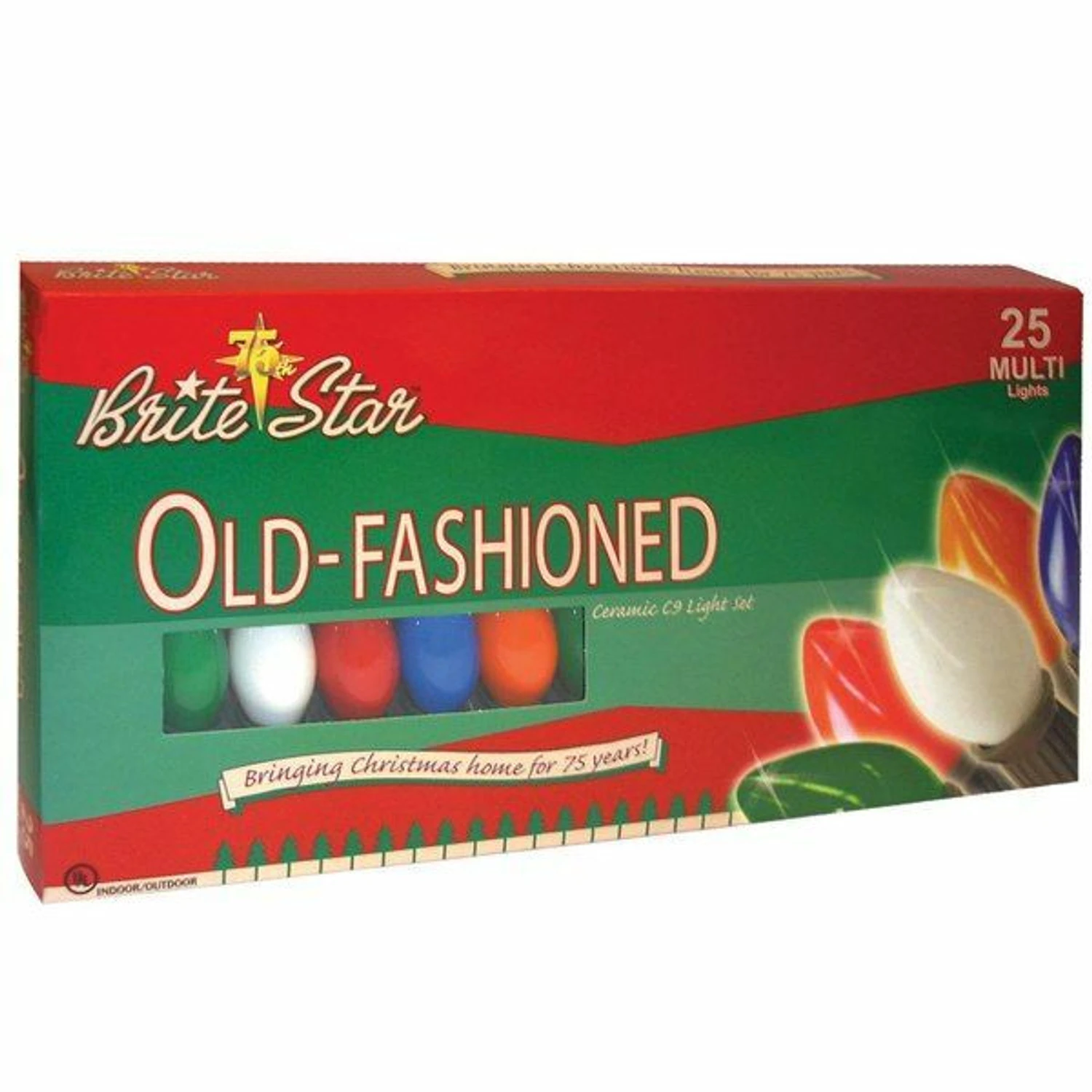 Brite Star 25 Vintage Inspired Multi Color Ceramic C9 Christmas Lights 37-860-00 3 Brite Star 25 Vintage Inspired Multi Color Ceramic C9 Christmas Lights 37-860-00