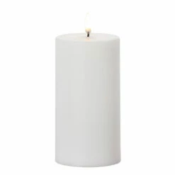 Uyuni 3" X 5", 7" Or 9" Flat Top Moving Flame White Unscented Pillar Battery Candle -The Jolly Christmas Shop api9bq2pb 08628.1646091931