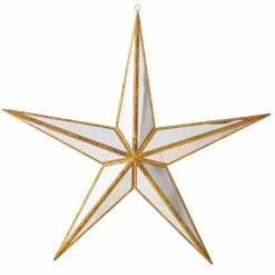 Raz 15" Large Gold Mirrored Star Christmas Ornament 4016149 -The Jolly Christmas Shop apicizbjb 44457.1646091862