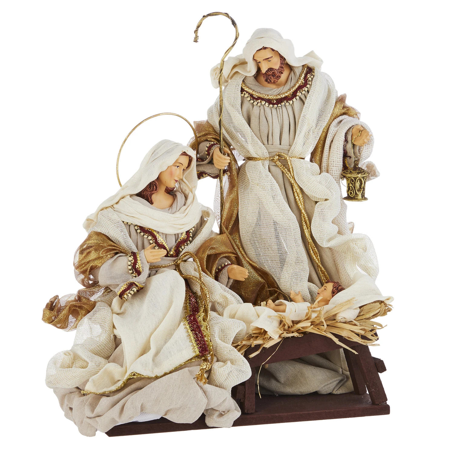 Raz 15.25" Winter White Holy Family Christmas Nativity Scene 4010660 5 Raz 15.25" Winter White Holy Family Christmas Nativity Scene 4010660 - Image 3