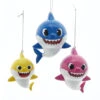 Kurt Adler Set Of 3 Baby Shark Christmas Ornament Set BK1201 -The Jolly Christmas Shop apidgc6nm 43923.1646091908