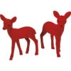 Primitives By Kathy 6" Red Velvet Flocked Deer Christmas Figures Set Of 2 107781 -The Jolly Christmas Shop apidgpkrb 86175.1646091862