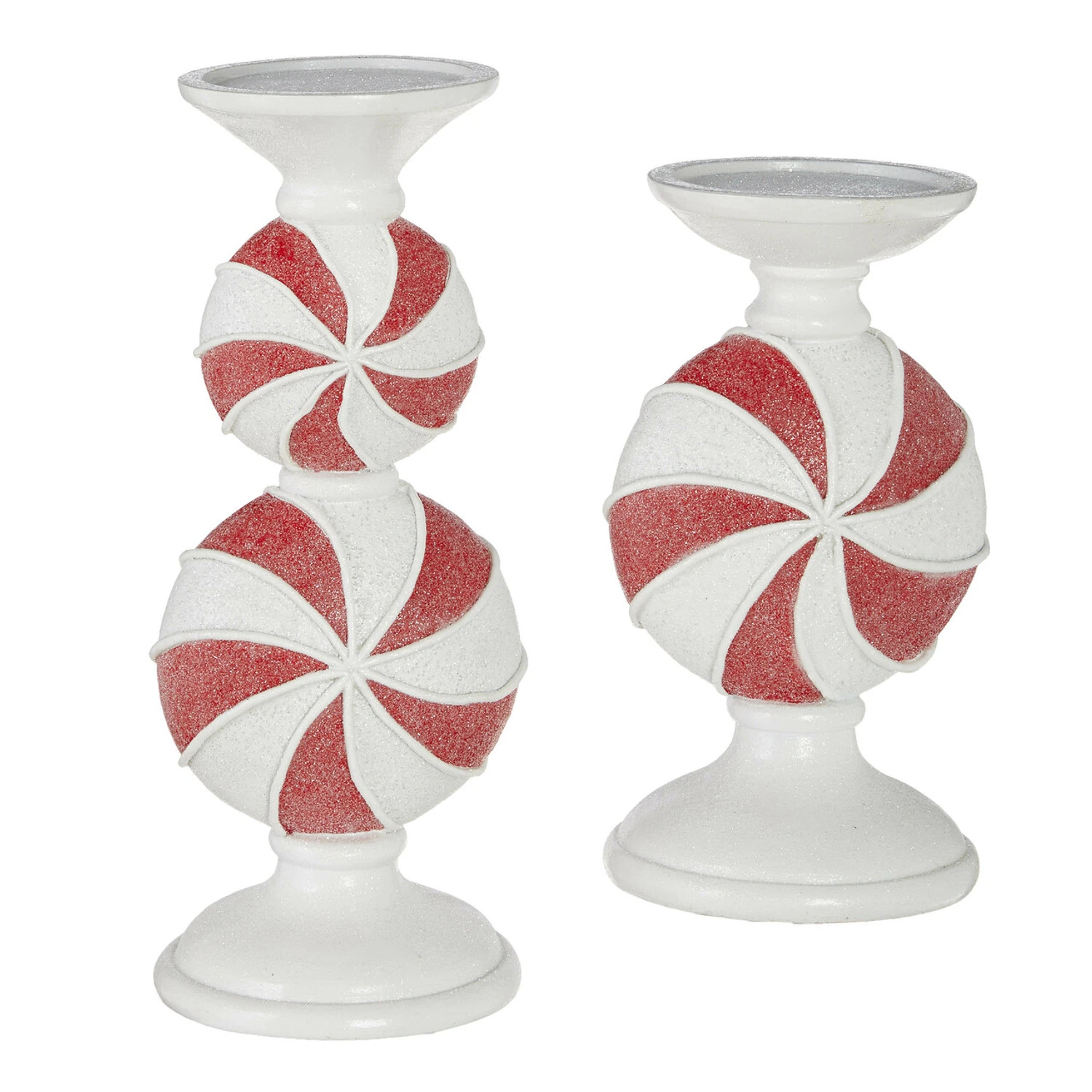 Raz Peppermint Candy Christmas Candle Holder 4111132 4 Raz Peppermint Candy Christmas Candle Holder 4111132 - Image 2