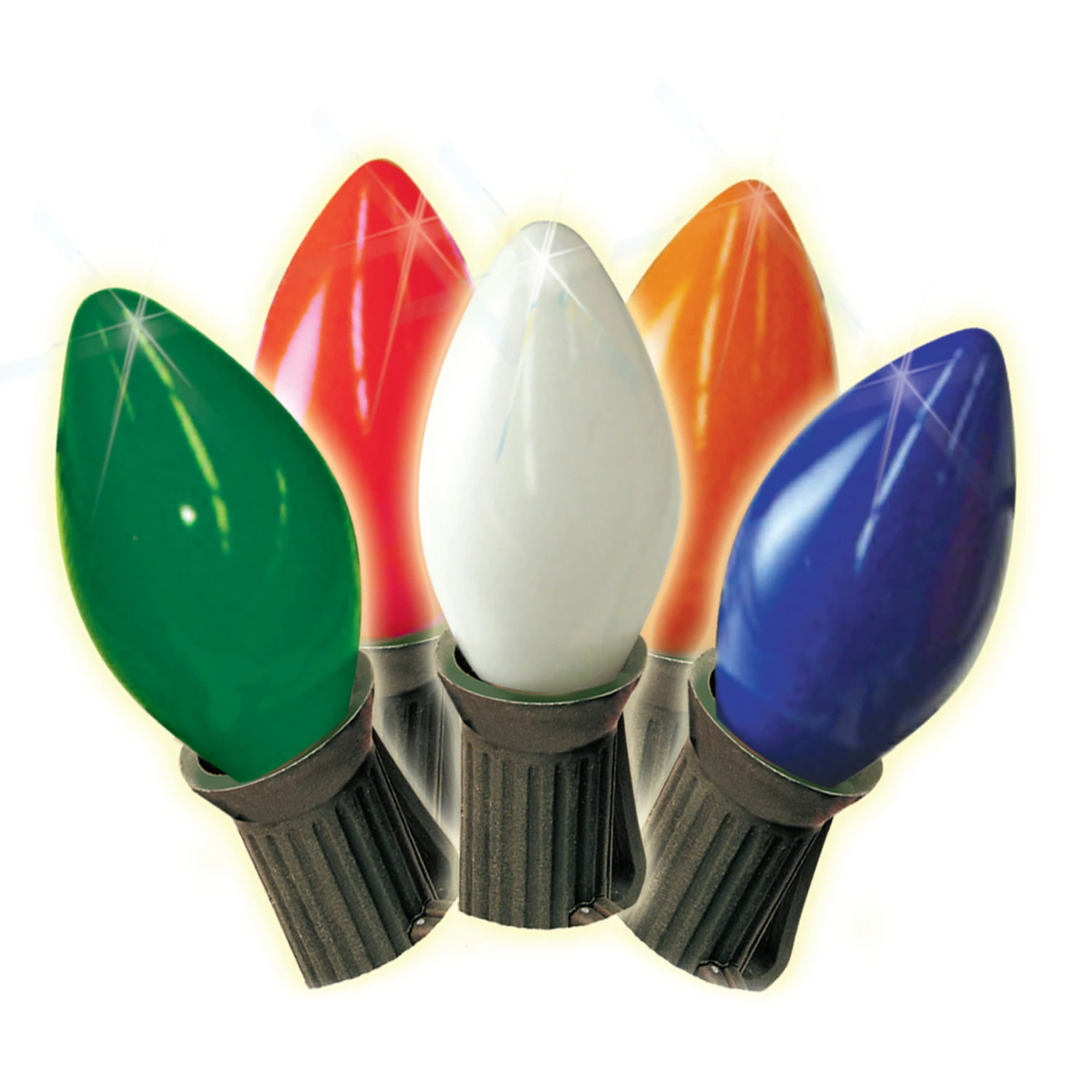 Brite Star 25 Vintage Inspired Multi Color Ceramic C9 Christmas Lights 37-860-00 4 Brite Star 25 Vintage Inspired Multi Color Ceramic C9 Christmas Lights 37-860-00 - Image 2