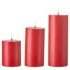 Uyuni 3" X 5" Or 7" Or 9" Flat Top Moving Flame Red Unscented Pillar Battery Candle -The Jolly Christmas Shop apihhxm36 04919.1646091965