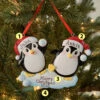 Penguin Couple Throwing Snowballs Personalized Christmas Ornament OR1318 -The Jolly Christmas Shop apiibtaqx 88766.1646091890