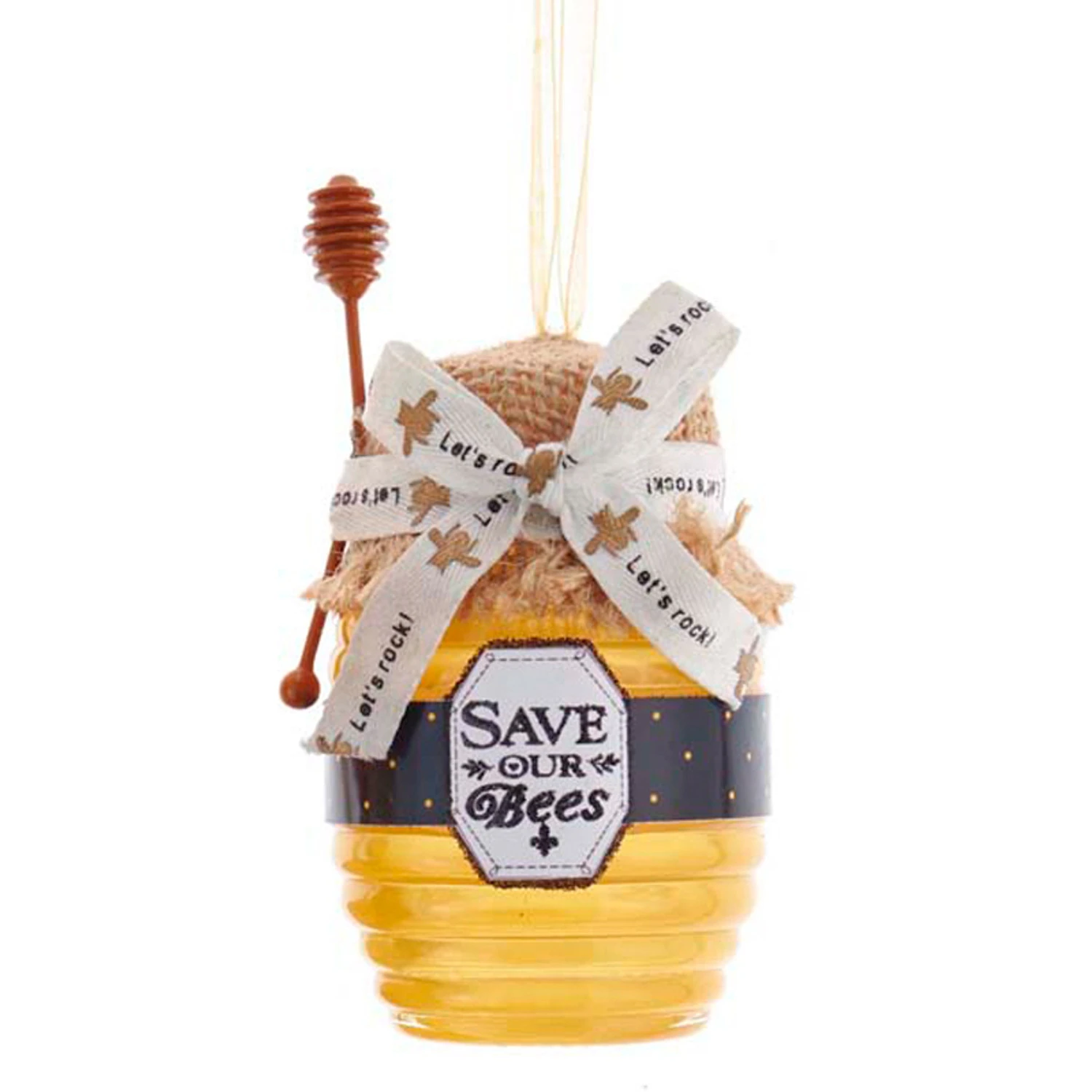 Kurt Adler 4.25" Honey Jar Christmas Ornament T2705 6 Kurt Adler 4.25" Honey Jar Christmas Ornament T2705 - Image 4