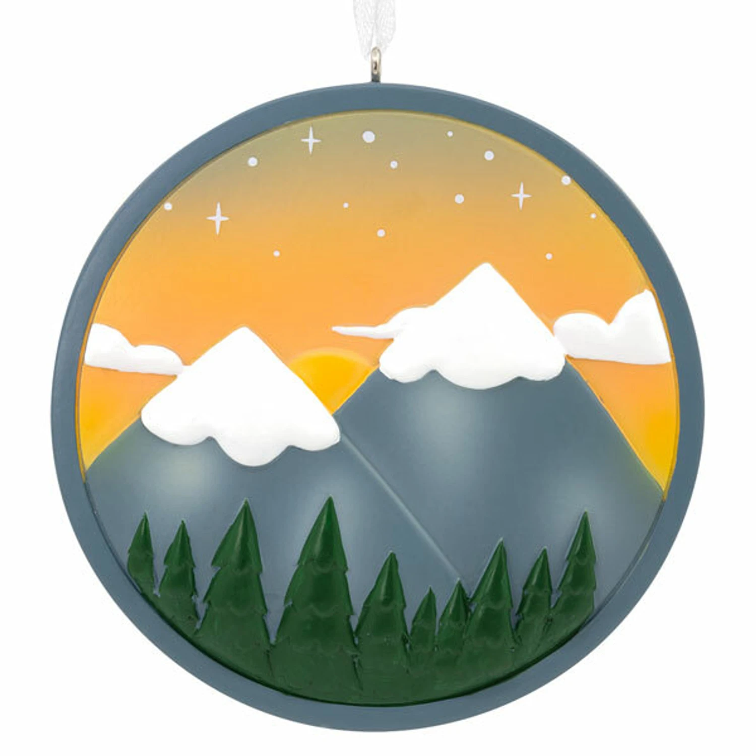 Hallmark 3.4" Mountain Scene Christmas Ornament 1HGO2817 3 Hallmark 3.4" Mountain Scene Christmas Ornament 1HGO2817