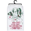 Primitives By Kathy The Tree Fainted Dog Christmas Tree Dish Towel 109663 -The Jolly Christmas Shop apiktl47s 23067.1646091929