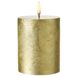 Uyuni 3" X 5" Or 7" Gold Texture Flat Top Flicker Flame Pillar Candle 8 Uyuni 3" X 5" Or 7" Gold Texture Flat Top Flicker Flame Pillar Candle -The Jolly Christmas Shop apilee6wq 70301.1646091945