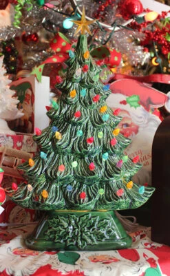 Large Flat Ceramic Lighted Window Or Mantel Christmas Tree 19" -The Jolly Christmas Shop apimc3djn 94135.1646091901