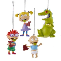 Kurt Adler Set Of 4 3.5" Rugrats Blow Mold Christmas Ornaments RG1201 -The Jolly Christmas Shop apimflrqu 91588.1646091864